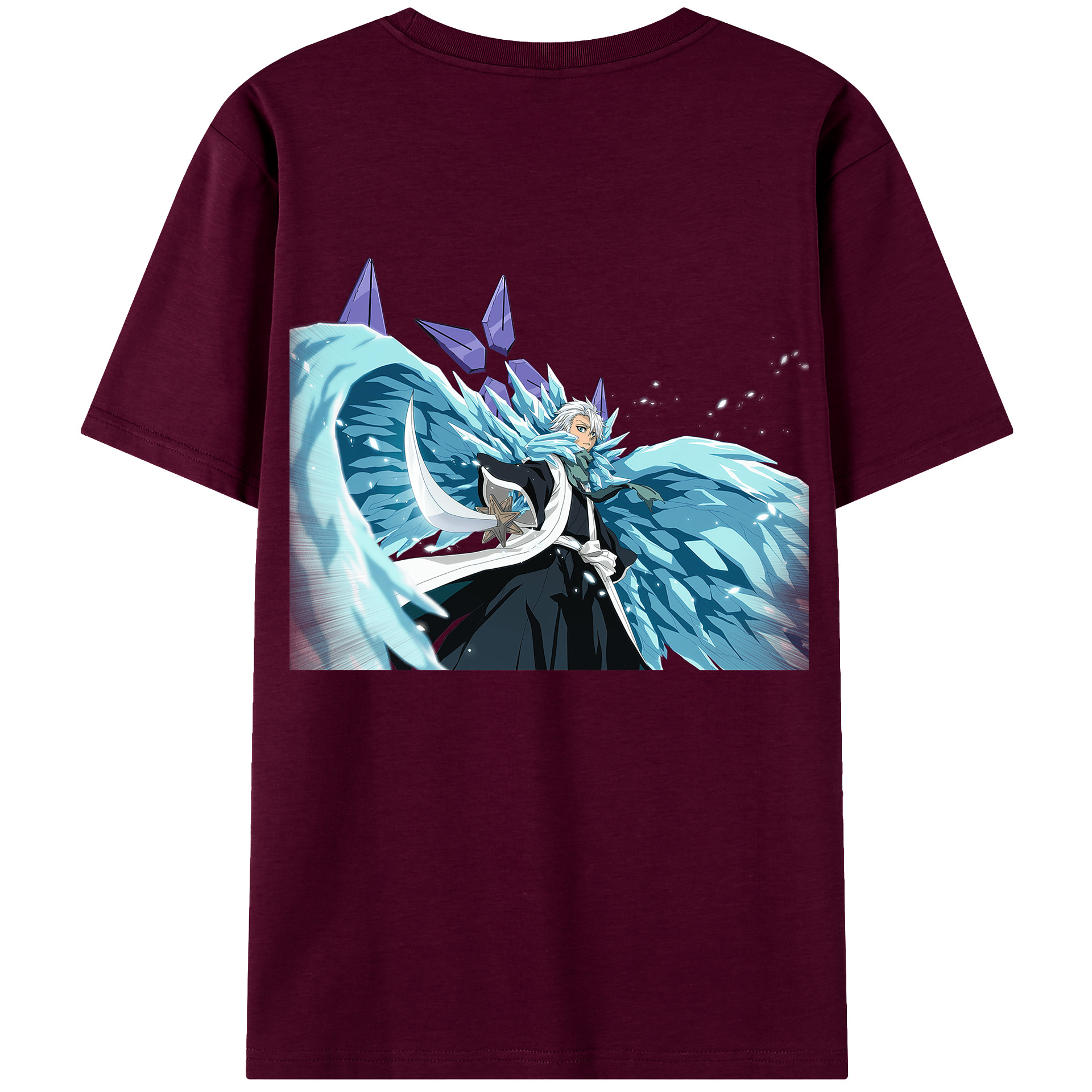 （画像用） ブリーチ 日番谷冬獅郎（ひつがや とうしろう） BLEACH Hitsugaya Toushirou レディース半袖Tシャツ(バックプリント)